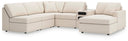 6 Pc. Sectional With Raf Corner Chaise And Audio Console