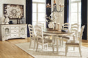7 Pc. Table, 6 Ladderback Side Chairs
