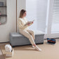 44 Inches Ottoman with Storage, Lid, Legs, Corduroy End of Bed Bench for Living Room, Bedroom, Entryway, Light Grey