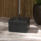 3-in-1 Outdoor Umbrella Base with Wheels and Handles, End Table, Flower Box Planter with Hole, 176 lbs. Capacity, Black