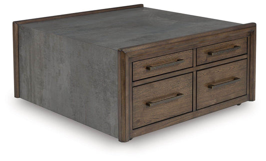 Kallenny - Brown / Gray - Square Cocktail Table - Forward Furniture