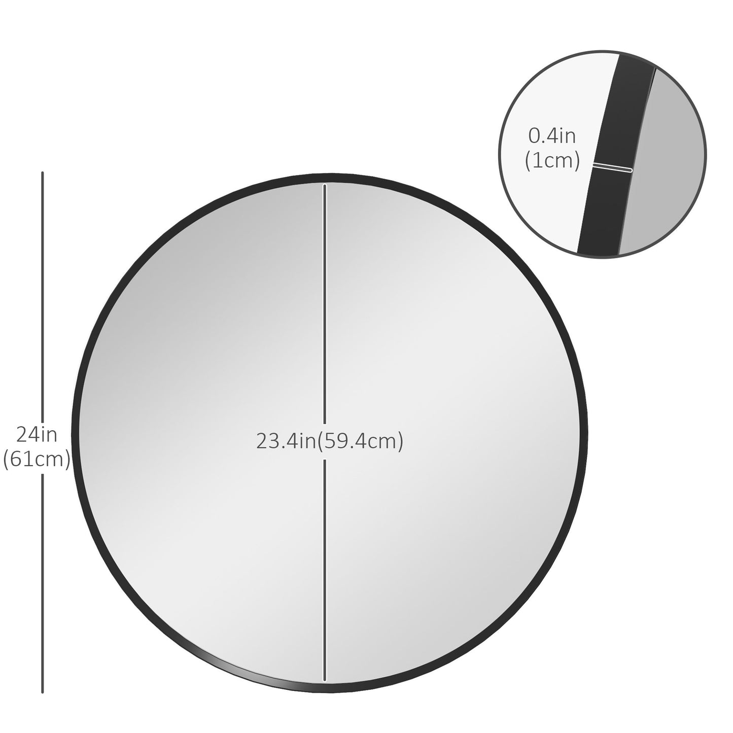 Sam 24" Decorative Wall Mirror