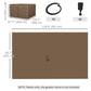 Gazebo Curtains, 10' x 10' Universal Replacement Privacy Curtain, 4-Panels Sidewall with Hooks/C-Rings, Brown