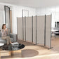 6 Panel Room Divider, 6 Ft Folding Privacy Screen, Portable Freestanding Partition Wall Divider, Beige