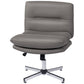 Armless Criss Cross Office Chair, Adjustable Height - Grey
