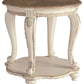 Realyn - White / Brown - Round End Table