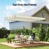 8' x 9.4' Retractable Pergola Canopy Replacement, Fit 7' x 10' Frame, UV30+ Pergola Cover Top Only, Cream