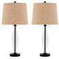 Travisburg - Clear / Black - Glass Table Lamp (Set of 2)