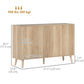Fluted Buffet Sideboard with Adjustable Shelves - Oak