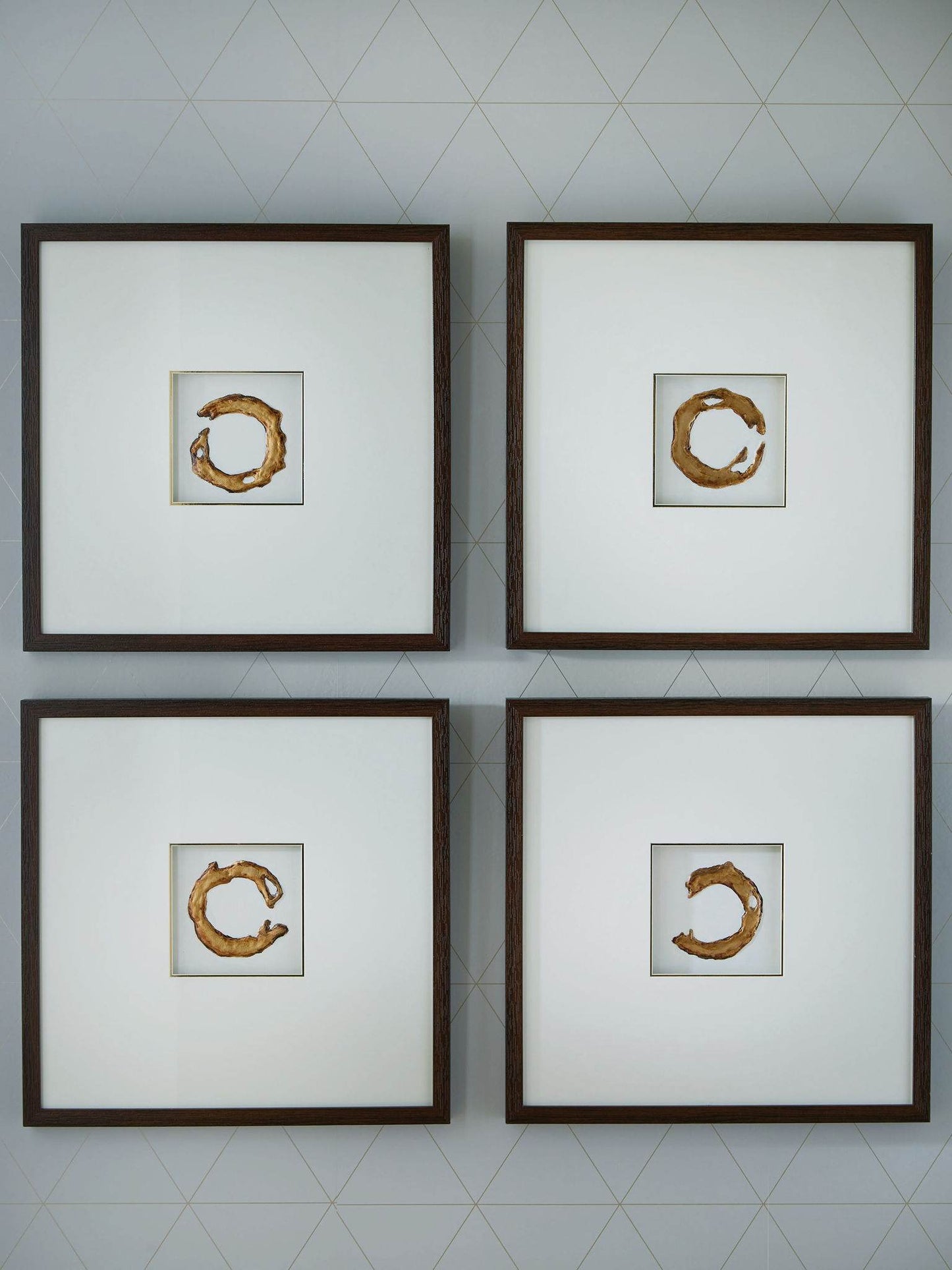 Dallbourne - White / Gold Finish - Wall Art Set (Set of 4) - Forward Furniture