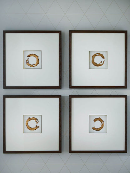 Dallbourne - White / Gold Finish - Wall Art Set (Set of 4) - Forward Furniture
