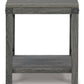 Freedan - Square End Table - Grayish Brown