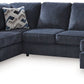Albar Place - 2-Piece Sectional With Raf Sofa Chaise - Cobalt