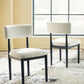 Xandrum - White / Black - Dining Upholstered Side Chair (Set of 2)