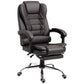 High-Back Executive Office Chair with Footrest - Coffee