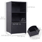 Outdoor Storage Cabinet, Patio Storage Box Rack Rattan Wicker Pool Towel Valet Organizer Poolside Garden Lawn Bathroom Furniture Shelf w/ Shelf Drawer, Dark Brown