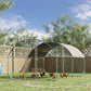 9.2' x 12.5' x 6.5' Silver Galvanized Chicken Coop with Cover