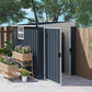 4' x 6' Outdoor Storage Shed, Metal Garden Shed with Window, 2 Vents and Lockable Door, Durable Backyard Tool Storage House for Garden and Patio Use