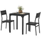 Dining Table Set for 2, 3 Piece Kitchen Table and Chairs with Metal Legs for Small Spaces, Black