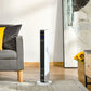 Ceramic Tower Heater, Oscillating Space Heater with Remote Control, Timer, Tip-Over & Overheat Protect, 750W/1500W
