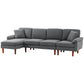 L-Shaped Sectional Sofa with Reversible Chaise - Dark Grey
