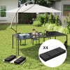 4PCS Patio Umbrella Base Weight Bag, Umbrella Stand Weights with Handles, 33 lbs with Sand Filling, Patio Umbrella Weights for Offset/Cantilever Umbrella Stand Base, Black