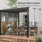 Metal Pergola, Outdoor Pergola with Retractable Canopy, for Garden, Patio, Backyard, Deck