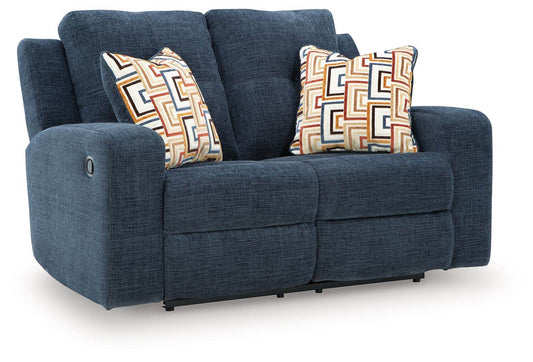 Danum - Ink - Reclining Loveseat - Fabric - Forward Furniture