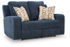 Danum - Reclining Loveseat - Fabric - Ink