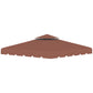 10' x 10' Gazebo Replacement Canopy, Gazebo Top Cover with Double Vented Roof for Garden Patio Outdoor TOP ONLY, Coffee