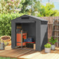 6' x 4' Portable Shed, Waterproof Bike Tent with Roll-up Zipper Door, Vent and Galvanised Metal Frame, Dark Grey