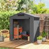 6' x 4' Portable Shed, Waterproof Bike Tent with Roll-up Zipper Door, Vent and Galvanised Metal Frame, Dark Grey