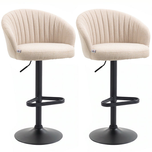 Swivel Counter Height Bar Stools Set of 2 - Beige