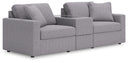 3 Pc. Sectional With Storage Console