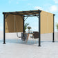 10' x 10' Retractable Pergola Canopy for Backyard, Brown