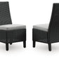 Beachcroft - Side Chair With Cushion (Set of 2) - Black / Light Gray