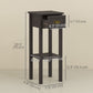 2-Tier Side Table with Drawer and Shelf, End Table for Living Room and Hallway, Coffee
