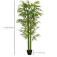 6 FT Artificial Tree Bamboo Tree Fake Plants in Pot for Home Office Living Room Decor, Green