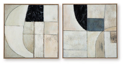 Bexlen - Tan / Taupe / Black - Wall Art Set (Set of 2) - Forward Furniture