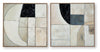 Bexlen - Wall Art Set (Set of 2) - Tan / Taupe / Black