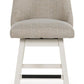 Robbinsdale - Upholstered Swivel Curved Back Barstool (Set of 2) - Antique White