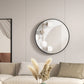 36" Round Mirror, Bathroom Wall Mirror with Metal Frame, Decorative Vanity Mirror for Living Room, Bedroom, Black