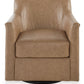 Bradney - Tumbleweed - Swivel Accent Chair - Leather Match