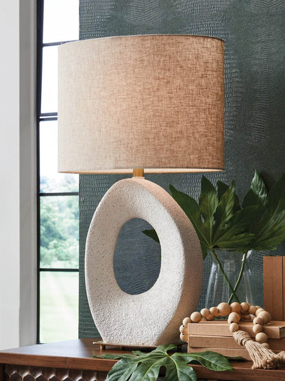 Trentlen - Cream / Gold Finish - Paper Table Lamp - Forward Furniture
