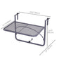 Adjustable Balcony Hanging Railing Table, Metal Mounting Mini Wall Desk Storage Rack, Outdoor Flower Stand Serving Table Rectangle, Grey