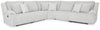 Top Tier - 5-Piece Reclining Sectional - Fabric - Alloy