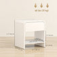 Nightstands Set of 2 with Drawer and Shelf - Distressed White