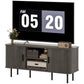 TV Stand for 55" TVs with Storage Shelves - Grey