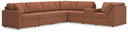 7 Pc. Sectional With Storage Console And Laf Corner Chair