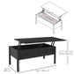 39" Lift-Top Coffee Table with Hidden Storage - Black